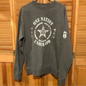 One Nation Under God American Made Christian Patriotic Unisex CrewneckSweatshirt